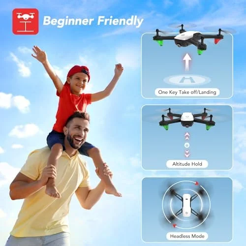 Drone with Camera for Adults, SANROCK 1080P HD FPV WiFi Drones for Kids Beginners, RC Quadcopter Helicopter, Voice Start, Waypoint Fly, Gesture Selfie, Return to Home, Toys Gifts for Boys Girls - Image 9