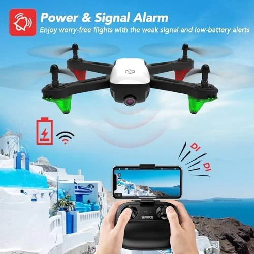 Drone with Camera for Adults, SANROCK 1080P HD FPV WiFi Drones for Kids Beginners, RC Quadcopter Helicopter, Voice Start, Waypoint Fly, Gesture Selfie, Return to Home, Toys Gifts for Boys Girls - Image 7