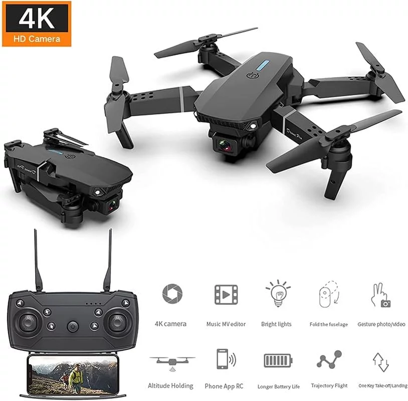 Drone with Camera, Foldable Drone with App Control, FPV Live Video RC Quadcopter with 4K Camera for Adults Beginners Kids - Image 3