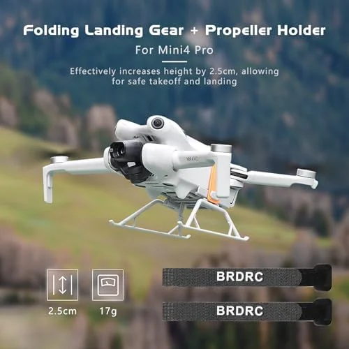 Touchdown Gear for DJI Mini 4 Professional, Foldable Toes Prolonged... - Image 3