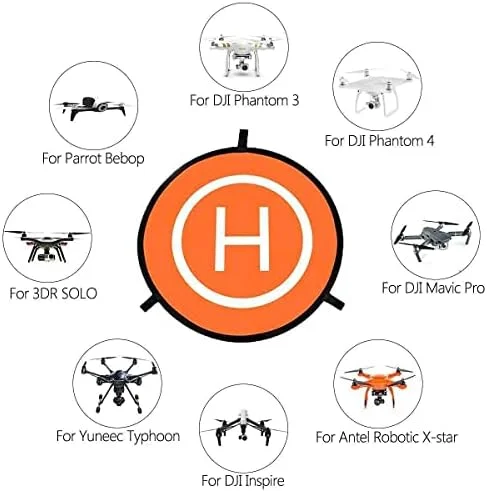 Antetek Double Sided Drone Touchdown Pad,Blue and Orange ... - Image 3