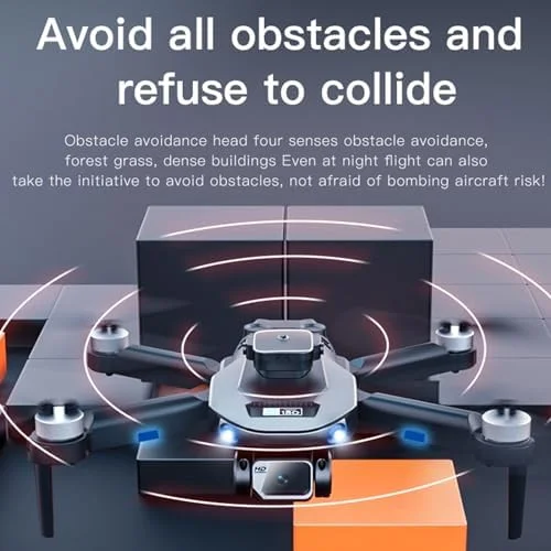 4 Sided Impediment Avoidance Drone Drones with Digital camera Brushless Positioning 4 Plane Aerial Pictures Foldable Drone Excessive-Definition Distant Management Plane Toy for Boys Adults - Image 9